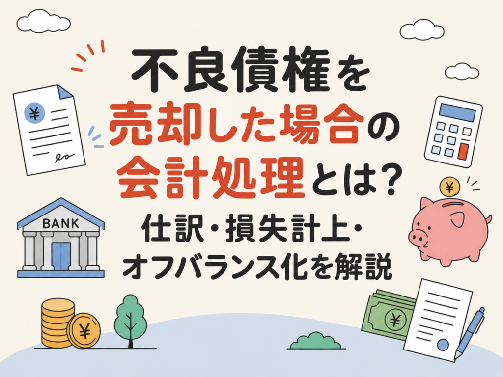 不良債権を売却した場合の会計処理とは？仕訳・損失計上・オフバランス化を解説