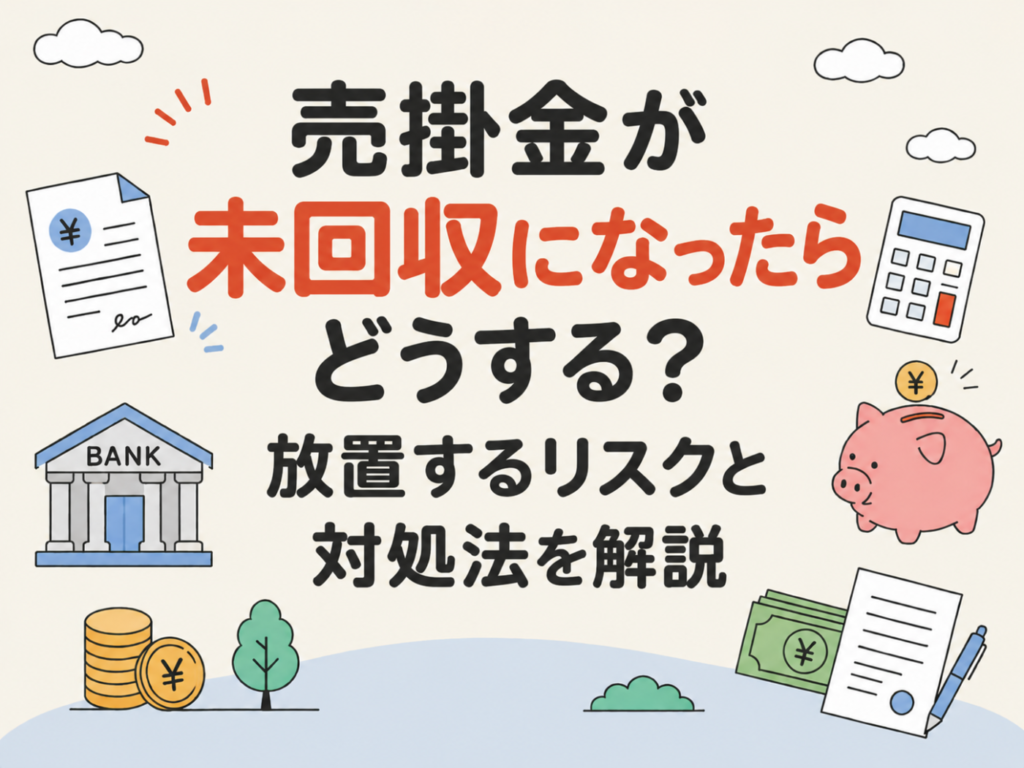 売掛金が未回収になったらどうする？放置するリスクと対処法を解説